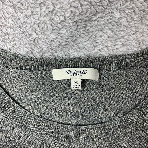 Madewell 1937 MOI Grey Pullover Sweater Medium - Picture 4 of 4